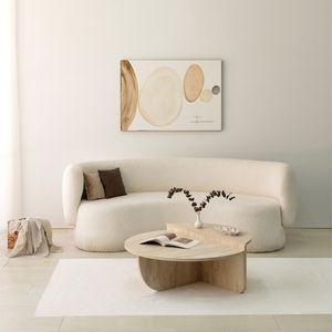 Skye Decor, Podium, Travertin, Couchtisch, 90 x 35 x 90 cm, 100 % MELAMINBESCHICHTETE SPANPLATTEN