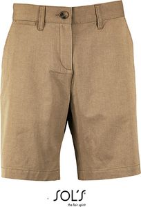 SOLS Damen Shorts Chino Bermuda Jasper 02762 Braun Chestnut 44