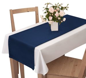 Tischläufer, Maße: 40x130 cm, Farbe: Navy Blau