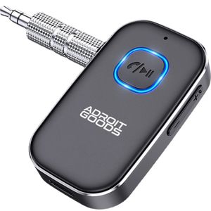 Adroit Goods Bluetooth Aux přijímač do auta - Vysílač Bluetooth 5.0 - Vysílač - Volání handsfree - Příslušenství do auta