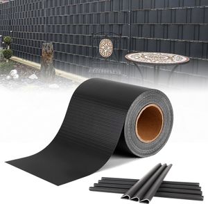 YARDIN PVC pásy na ochranu súkromia dvojitý plot, 260 m x 19 cm plot na ochranu súkromia vetrolam záhradný plot vrátane 120 upevňovacích klipov, antracitová farba