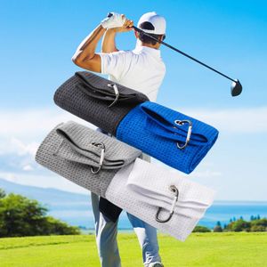 4 Stück Mikrofaser Golfhandtuch mit Karabiner 40 * 60cm Dreifach gefaltetes Golfhandtuch Sporthandtuch Golf Reinigungstuch für Golf  Yoga Fitness