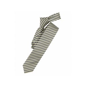 Venti Krawatte Hellgelb Gestreift 100% Seide 6,5cm Breit Schmale Form Fleckenabweisend