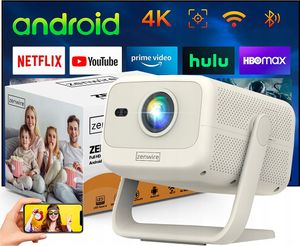 Projektor ZENWIRE se systémem Android, WiFi, Bluetooth, Full HD, podpora 4K, 12000 lumenů, automatické zaostřování, přenosný, mini projektor pro domácí kino a kancelář "H8" Projektor ZENWIRE se systémem Android, WiFi, Bluetooth, Full HD, podpora 4K, 12000 lumenů, automatické zaostřování, přenosný, mini projektor pro domácí kino a kancelář "H8"