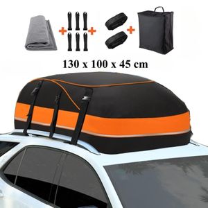 585L Auto Dachbox faltbar, 130x100x45cm 1000D wasserdichtes Oxford-Gewebe, schwarz 585L Auto Dachbox faltbar, 130x100x45cm 1000D wasserdichtes Oxford-Gewebe, schwarz