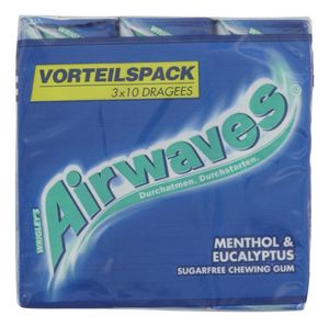 Wrigleys Airwaves Menthol & Eucalyptus Vorteilspack (3 x 10 St)