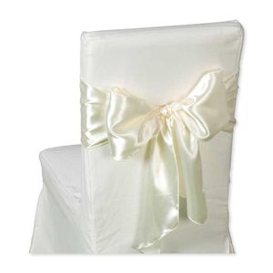 Satin-Stuhlschleife creme