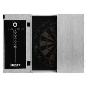 Unicorn Maestro Grey Dartboard Cabinet | Dart Board Platte Dartscheibe