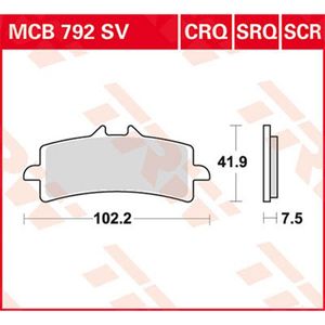 TRW Bremsbeläge Bremsklötze MCB792SCR