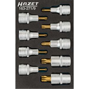 Schraubendreher-Steckschlüsseleinsatz-Satz TORX®  163-271/9 · Vierkant hohl 12.5 mm (1/2 Zoll)