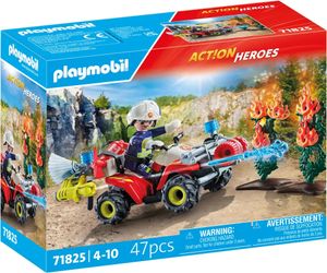 PLAYMOBIL PLM POMPIER QUAD ARBUSTES ENFLAMMES, 214,73 g