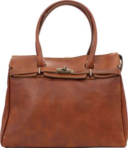 bupell Handtasche/Aktentasche Tiziana  aus pflanzlich gegerbtem Leder - Handgefertigt in Italien - Bürotasche Lehrertasche  Marrone (Braun)
