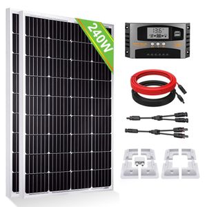 240W Wohnmobil Set Solarmodul Solarpanel PV Solarzelle Monokristallin Photovoltaik Mit Montage PV halterung