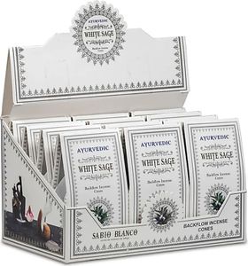 Ayurvedische Weißer Salbei Rückfluss Weihrauchkegel -- 30 g