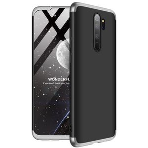 Hülle für Xiaomi Redmi Note 8 Pro 360 Grad Schutz mit Displayglas Bumper Cover Xiaomi Redmi Note 8 Pro Farbe: Schwarz, Silber