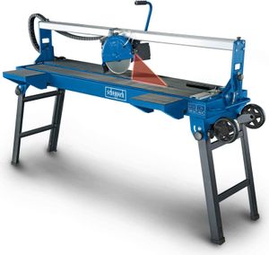 Scheppach Fliesenschneider FS4700 | 230 V Spannung | 1200 W Motor | 1200 x 40 mm | Fliesenschneidemaschine | 230 mm Diamanttrennscheibe