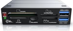 CSL 3,5" Multi-Frontpanel Cardreader mit USB 3.0 für SD/SDXC/microSD/microSDHC/M2/CF/MMC/MS/XD