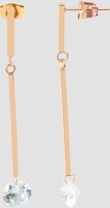 Akzent Edelstahl Ohrstecker, IP Roségold, roségoldfarbig