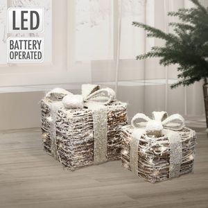 Set mit 2 LED-Geschenkboxen, 2er Set - Home Styling Collection
