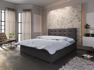 3xEliving Elegantná posteľ v štýle Glamour ETREA 1, rozmer 180x200cm, farba Cosmic 100 (čierna) / rôzne veľkosti a farby