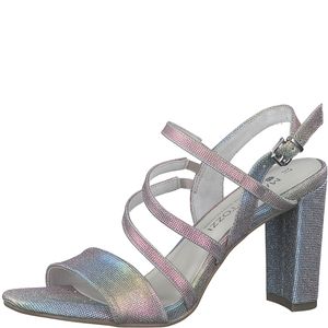 MARCO TOZZI Damen Sandalette by GMK Regenbogen Metallic bunt multi 2-88304-20, Größe:37 EU, Farbe:Mehrfarbig