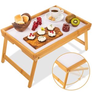Frühstückstablett aus Holz Bett-Tablett Serviertablett Betttisch mit klappbaren Beinen - auch als Lapdesk, Notebook-Tisch verwendbar