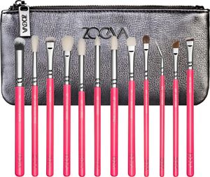 Professionelles 8-teiliges Make-up-Pinselset mit elegantem Etui – perfekt für alle Make-up-Looks, rot