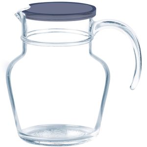 Krug Saftkrug Glaskaraffe mit Deckel 1,4 L Milchkrug Kanne Wasser Saft LUMINARC