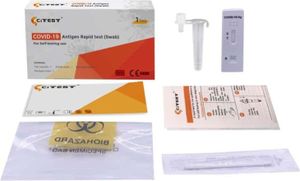 CITEST Diagnostics COVID-19 Antigen Rapid Test (Swab) Laien (1Stk.) - Selbsttest AT1350/21 - CE 1434 CITEST Diagnostics COVID-19 Antigen Rapid Test (Swab) Laien (1Stk.) - Selbsttest AT1350/21 - CE 1434
