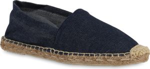 VAN HILL Damen Espadrilles Slippers Bast Slip On Stoff Schuhe 840933, Farbe: Dunkelblau Denim, Größe: 36