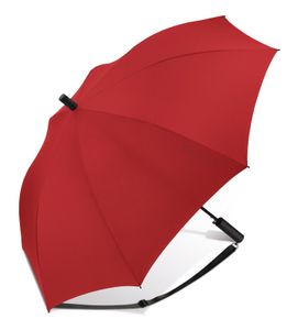 Esprit Slinger Umhänge-Regenschirm Stockschirm Langschirm Automatik Schirm neu(Rot)