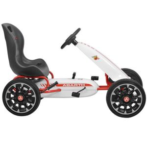 HECHT ABARTH Tretkart Go-Kart mit Pedalen | Weiß | bis 25 kg | Kettenantrieb | Handbremshebel HECHT ABARTH Tretkart Go-Kart mit Pedalen | Weiß | bis 25 kg | Kettenantrieb | Handbremshebel