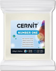 Cernit Polymer Clay N°1 Polymer-Ton White Opaque 250 g