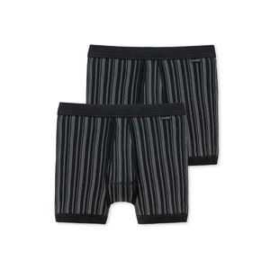 Schiesser 2er Pack Original Classics Feinripp Unterhose kurz Mit kontrastfarbenem Streifen-Muster, Bequemer Softbund für hohen Tragekomfort, Besonders strapazierfähige, bequeme Feinripp-Qualität