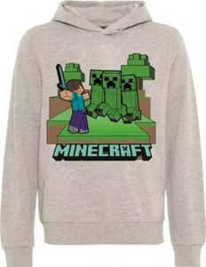 Minecraft Gamer Kinder Jungen Hoodie Kapuzen Pullover – Grau / 128