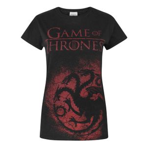 Game of Thrones - T-Shirt für Damen NS5235 (M) (Schwarz/Rot)
