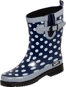 Bockstiegel Damen Gummistiefel Regenstiefel Dorin-K, Farbe:Blau, Schuhgröße:EUR 39, Artikel:-8951 dunkelblau / multi