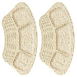 INF Paar Fersenpolster für Schuhe, Fersenschutz, Einlegesohlen Beige