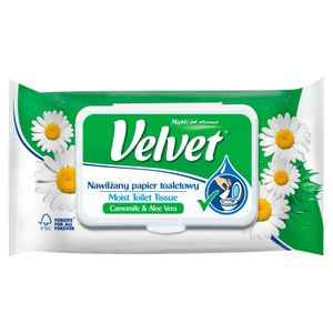 Vlhčený toaletný papier s harmančekom a aloe Velvet