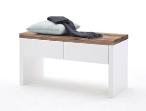 Garderobenbank Romana 3  matt weiß 91x48x38 cm Bank Dielenkommode