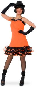 y Plüschkleid Kleid Minikleid Olena neon orange Karneval Fasching Kostüm 34