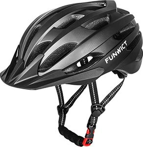 Lekki kask rowerowy Mężczyźni Kobiety Regulowany MTB Rower górski Zdejmowana ochrona przeciwsłoneczna Stylowa kolarstwo szosowe 57-61 cm czarny matowy