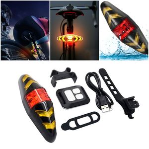 Drahtlose Fernbedienung Fahrrad Blinker LED Fahrrad hinten Schwanz Laser Blinker Licht USB