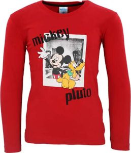 Disney Mickey Maus Kinder Jungen Langarm Shirt – Rot / 110