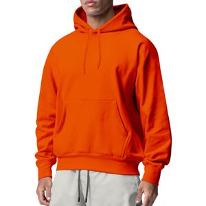 Herren Kapuzenpullover Sweatshirt Pullover Kapuzenpulli Langarm Slim Fit Training Hoodie Orange,Größe:3xl