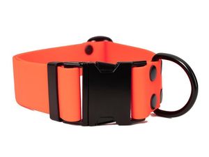 Mystique® Biothane Klick Halsband 38mm neon orange 40-50cm