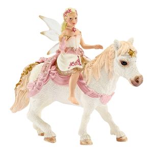 Schleich 70501 - Lilienzarte Elfe auf Pony reitend, Spielfigur