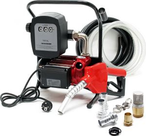 Wiltec pompa do oleju opałowego i napędowego 230V/600W 40l/min samozasysająca pompa z automatycznym pistoletem, pompa paliwowa, pompa ssąca