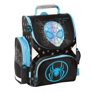 Školská taška Paso - vzor: Spiderman 2, farba: čierna a modrá