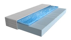 AM Qualitätsmatratzen | Gelschaum-Matratze 100x200 cm | H3 | Kaltschaummatratze mit 4 cm Gelschaum-Auflage | 20 cm Höhe |  Germany | 100 x 200 cm